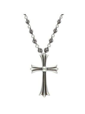 Chrome Hearts 1 LG CH Cross Ball Chain Large Silver Necklace